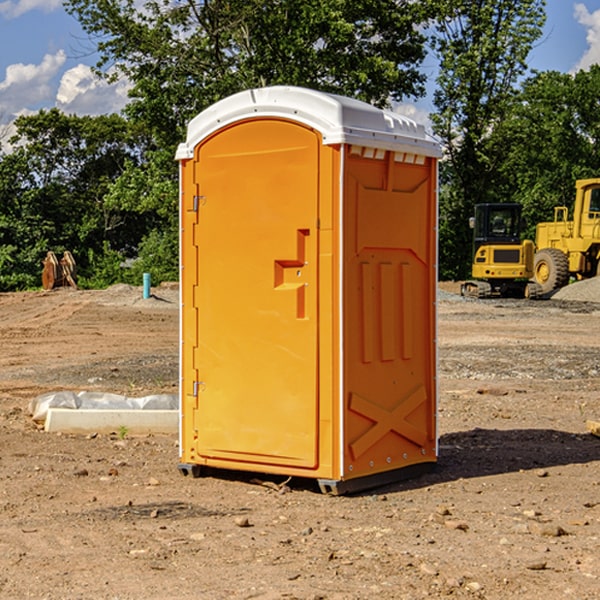 how often are the portable restrooms cleaned and serviced during a rental period in Morris GA